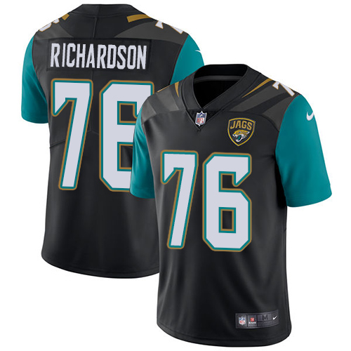 Nike Jacksonville Jaguars #76 Will Richardson Black Team Color Men Stitched NFL Vapor Untouchable Limited Jersey->jacksonville jaguars->NFL Jersey